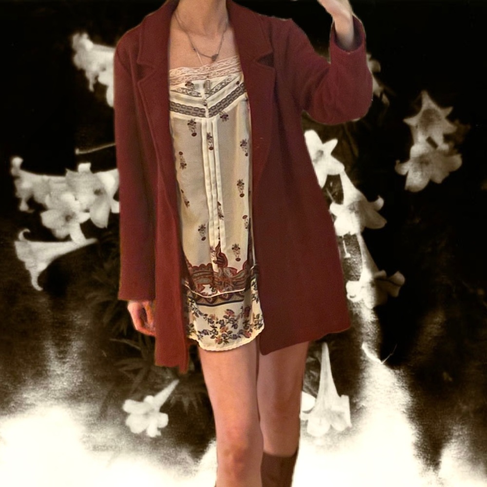 Burnt orange/brick red?? wool coat